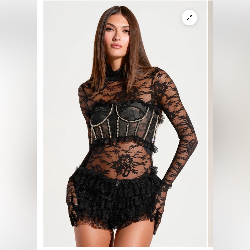 Lace glove bodysuit